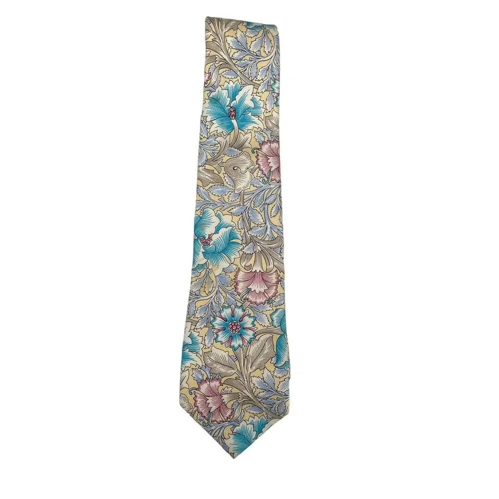 Vintage Christian Dior Necktie Silk Neck Tie Floral